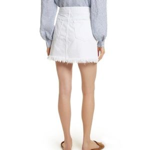 Frame Denim Raw Hem Belted Le High Mini Skirt